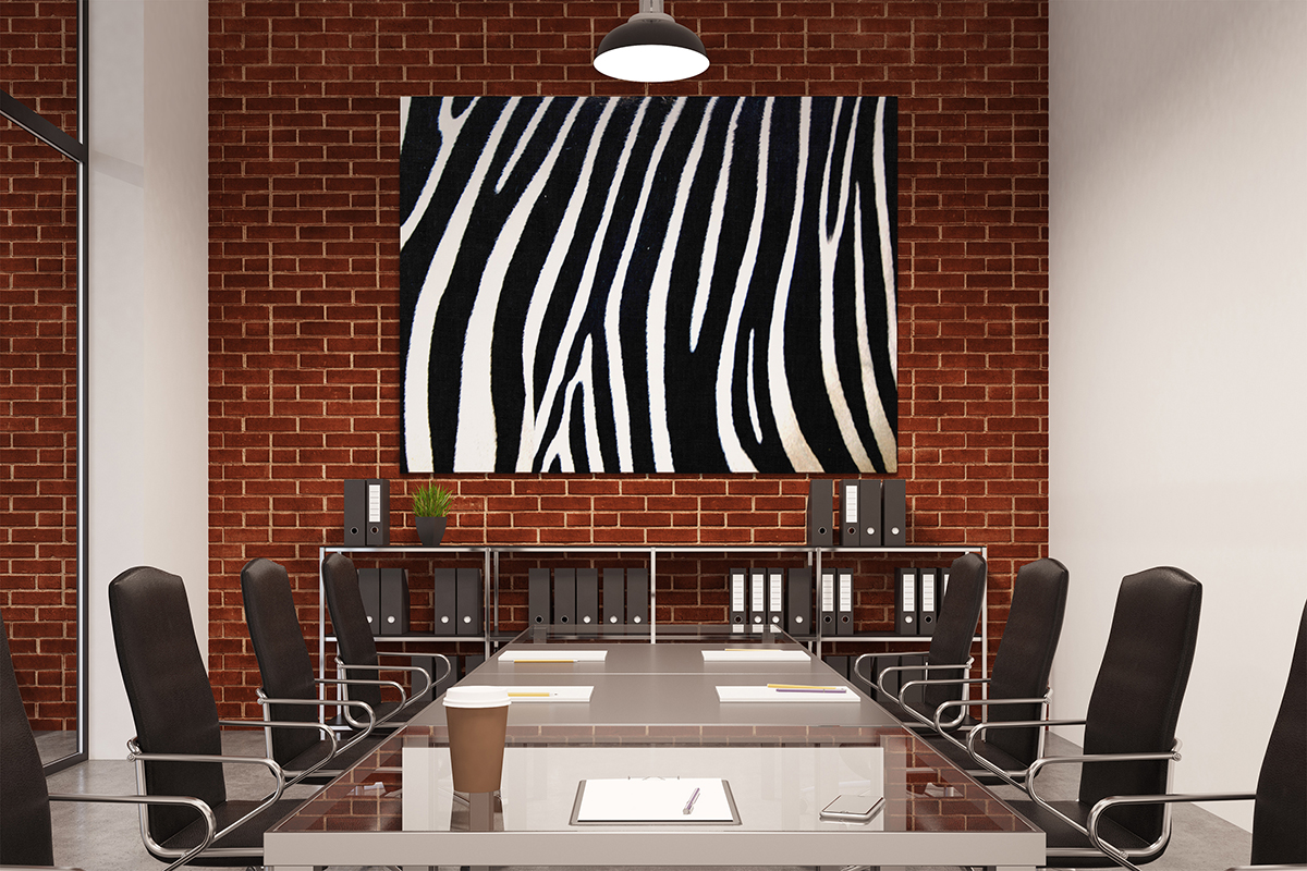 AB023 Black White Zebra Stripe Modern Abstract Framed Wall Art Picture Prints 