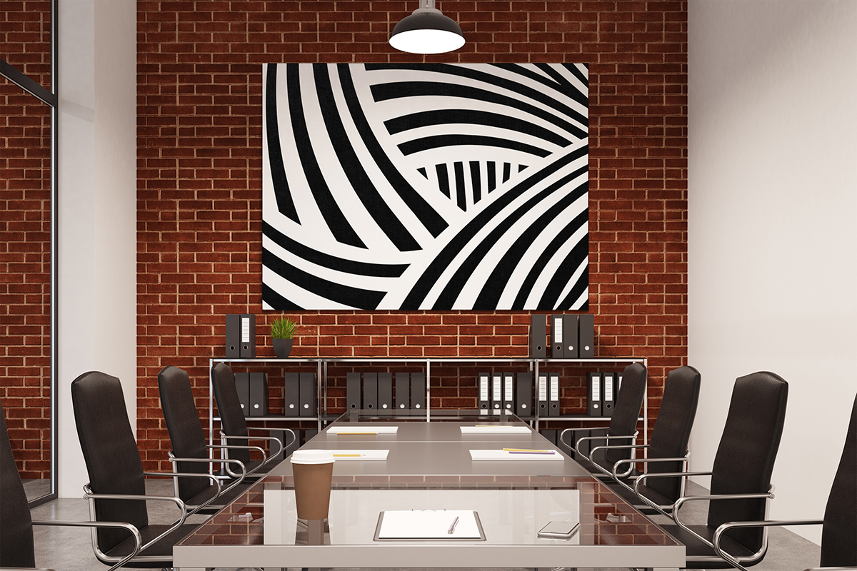 AB637 Modern Black White Stripes Canvas Wall Art Abstract Picture Large Print 