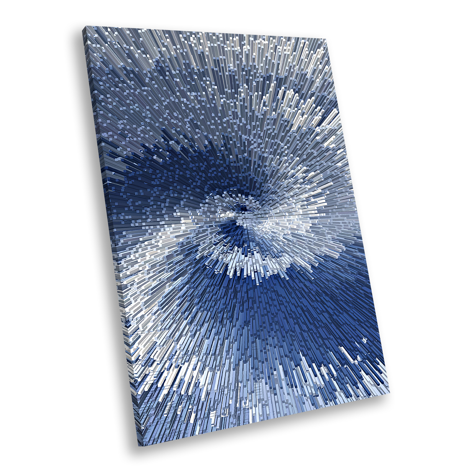 Blue Navy Chic Portrait Abstract Canvas Wall Art Large Picture Prints