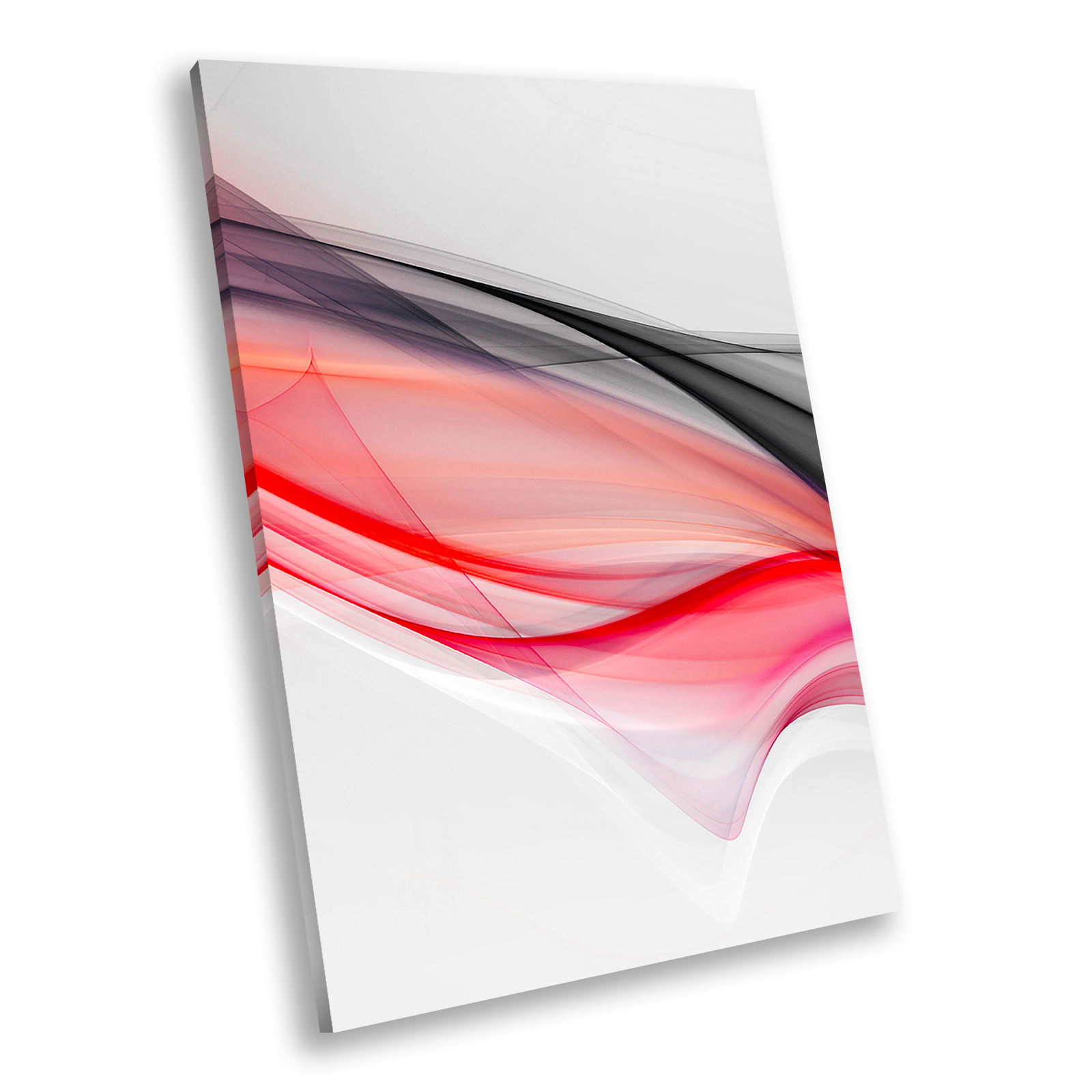 Red Black Grey Cool Portrait Abstract Canvas Wall Art Large Picture Prints