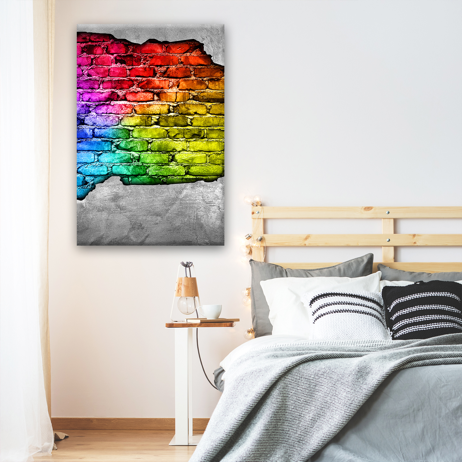 Colorful Wall Portrait Abstract Canvas Wall Art Large Picture Prints - Picture 4 of 7